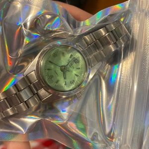 Vintage Geneva quartz watch Tiffany blue face